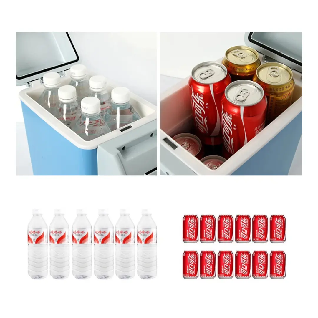 7liter car cooler size measured in cans and bottles